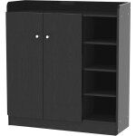 Homcom - armoire / etagere / meuble a chaussures tr�s pratique en panneaux de particules noir