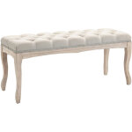 Homcom - banc banquette capitonne style classique chic dim. 110l x 40l x 48h cm pitement bois hva ...
