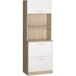 Homcom - buffet haut - armoire de cuisine - 2 tiroirs coulissants, placard haut porte relevable, niche, ... Homcom - buffet haut - armoire de cuisine - 2 tiroirs coulissants, placard haut porte relevable, niche, ...