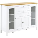 Buffet style classique chic multi - rangement 2 portes 2 �tag�res r�glables 2 tiroirs coulissants placard ...