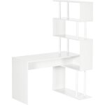 Homcom - bureau informatique design contemporain avec bibliothèque zig zag 4 étagères panneaux particules ... Homcom - bureau informatique design contemporain avec bibliothèque zig zag 4 étagères panneaux particules ...