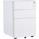 Caisson de bureau rangement bureau sur roulettes 3 tiroirs coulissants verrouillables trieur  dossiers ...