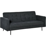 Homcom - canap convertible 2 places style chesterfield capitonn dossier inclinable 3 positions tissu ...