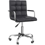 Homcom - chaise de bureau fauteuil manager pivotant hauteur rglable revtement synthtique capitonn ...