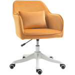 Homcom - chaise de bureau velours fauteuil bureau massant coussin lombaire intgr hauteur rglable pivotante ...