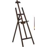 Homcom chevalet d'artiste sur pieds dim. 51, 5l x 71, 5l x 134, 5h cm inclinaison r�glable 90� max. bois ...