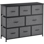 Homcom - commode meuble de rangement 8 tiroirs pliables en tissu 100 x 30 x 78, 5 cm anthracite Homcom - commode meuble de rangement 8 tiroirs pliables en tissu 100 x 30 x 78, 5 cm anthracite