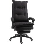 Homcom - fauteuil de bureau direction massant hauteur rglable dossier inclinable repose - pied intgr ...
