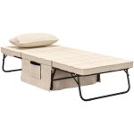 Homcom - fauteuil chauffeuse lit convertible chaise longue et pouf 4 en 1 avec dossier inclinable 5 positions ...