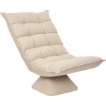 Homcom - fauteuil relax grand confort pivotant inclinaison r�glable 5 niv. �pais garnissage mousse haute ...