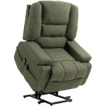 Homcom - fauteuil releveur �lectrique massant chauffant inclinable - repose - pied int�gr�, 2 t�l�commandes ...