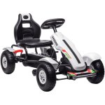 Homcom - kart � p�dales enfant go kart formule 1 racing passione italia pneus gonflables caoutchouc blanc ...