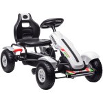 Homcom - kart � p�dales enfant go kart formule 1 racing passione italia pneus gonflables caoutchouc blanc ...
