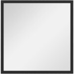 Miroir mural carr� dim. 50l x 50h cm cadre bois noir