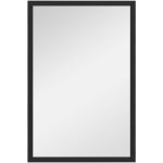 Miroir mural rectangulaire dim. 40l x 60h cm cadre bois noir