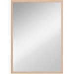 Homcom - miroir mural rectangulaire dim. 50l x 70h cm cadre mdf aspect bois clair Homcom - miroir mural rectangulaire dim. 50l x 70h cm cadre mdf aspect bois clair