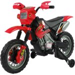 Homcom - moto cross �lectrique enfant 3 � 6 ans 6 v phares klaxon musiques 102 x 53 x 66 cm rouge et ...