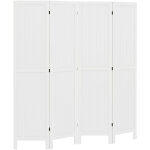 Homcom - paravent intérieur 4 panneaux style rustique chic - séparateur de pièce avec rainures verticales ... Homcom - paravent intérieur 4 panneaux style rustique chic - séparateur de pièce avec rainures verticales ...