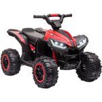Homcom - quad buggy lectrique enfant 12 v 3 km / h max. effets lumineux et sonores rouge noir