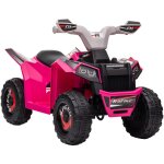 Homcom - quad lectrique enfant v. max. 2, 5 km / h 6 v rose