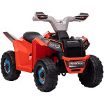 Homcom - quad �lectrique enfant v. max. 2, 5 km / h 6 v rouge