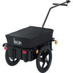 Homcom remorque v�lo remorque de transport pour v�lo 144l x 59l x 80h cm barre d'attelage universelle ...