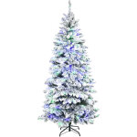 Homcom - sapin de noël artificiel enneigé lumineux led x 250 multicolore ø 112 x 210h cm 829 branches ... Homcom - sapin de noël artificiel enneigé lumineux led x 250 multicolore ø 112 x 210h cm 829 branches ...