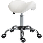 Homcom - tabouret de massage tabouret selle ergonomique pivotant 360 hauteur rglable revtement synthtique ...