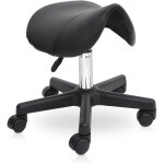 Homcom - tabouret de massage tabouret selle ergonomique pivotant 360 hauteur rglable revtement synthtique ...