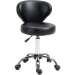 Homcom - tabouret de massage - tabouret de travail pivotant 360 - assise rglable 49 - 64h cm, dossier ...