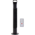 Ventilateur colonne oscillant homcom 40w 3 vitesses h78. 5cm d18cm noir