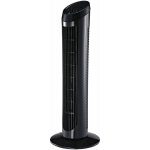 Ventilateur colonne oscillant homcom 45w 3 vitesses h75cm noir