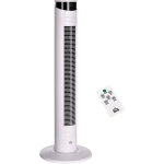 Ventilateur colonne oscillant 50w - t�l�commande, 3 modes, 3 vitesses, �cran led, timer - blanc