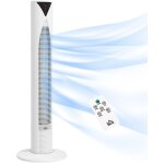 Ventilateur colonne tour oscillant 45 w silencieux t�l�commande incluse timer 4 modes 3 vitesses filtre ...