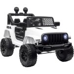 Homcom - voiture 4x4 lectrique enfant moteur 2 x 35 w 5 km / h max. tlcommande incluse effets lumineux ...