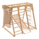 Home deluxe - structure � grimper indoor lio incl. toboggan, balan�oire et mur d'escalade
