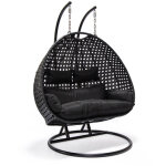 Home deluxe - fauteuil suspendu en poly rotin twin couleur : noir Home deluxe - fauteuil suspendu en poly rotin twin couleur : noir