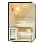 Home deluxe - sauna traditionnel shadow m - 120 x 120 cm pour 2 personnes taille m