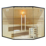 Home deluxe - sauna traditionnel shadow xl big - 200 x 200 cm pour 6 personnes