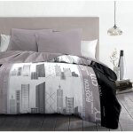 District parure de couette microfibre - gris - 220x240 cm - gris