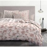 Home linge passion - parure de couette 3 pieces coton 57 fils rose 240 x 260 cm - marquise