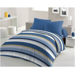 Home - linge - passion stanis parure de couette bleu 240x260 cm
