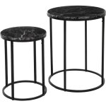 Ensemble de deux tables basses, plan de travail en mdf