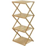 �tag�re en bambou pour la salle de bain, 4 niveaux, 40 x 45 x 75 cm