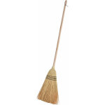 Balai en paille de riz avec manche en bois - h 135 cm - livraison gratuite