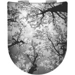 Abattant double olfa déclipsable 'arbres en fleurs' gris 47x36. 5 cm Abattant double olfa déclipsable 'arbres en fleurs' gris 47x36. 5 cm