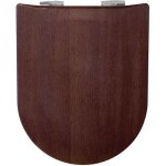 Homemaison - abattant double olfa descente assiste bois fonc marron fonc 42 - 47 cmx36. 5 cm - marron ...