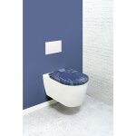Olfa - abattant wood slim double dclipsable 'coraux' bleu 48x36. 5 cm
