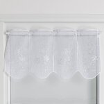 Brise bise brod de petites fleurs blanc 30x45 cm