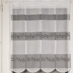 Brise bise en maille esprit feuillage gris clair 60x90 cm